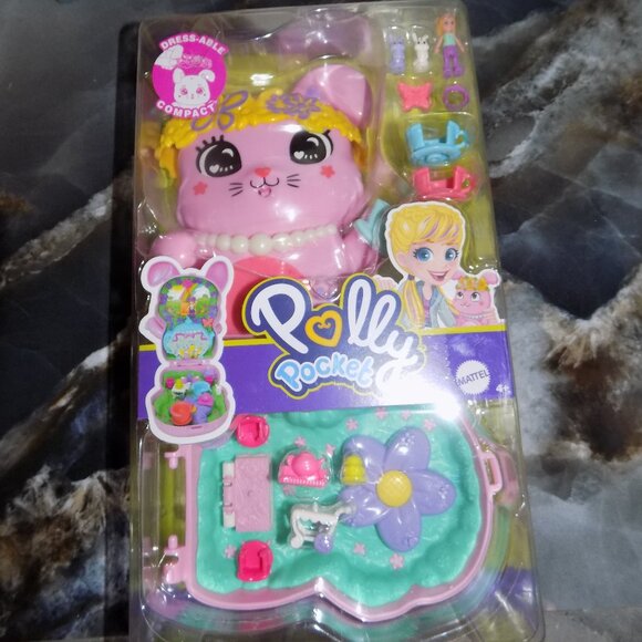 Mattel Other - Polly Pocket Tea Party Bunny Compact Travel Toy Playset Toy NEW